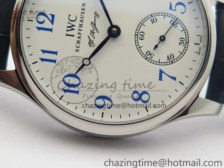 MIROTIME 0115 Portuguese Fa Jones IW544203 SS GSF 1:1 Best Edition White Dial On Leather Strap Trendsetting 7235
